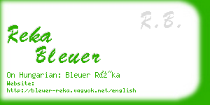 reka bleuer business card